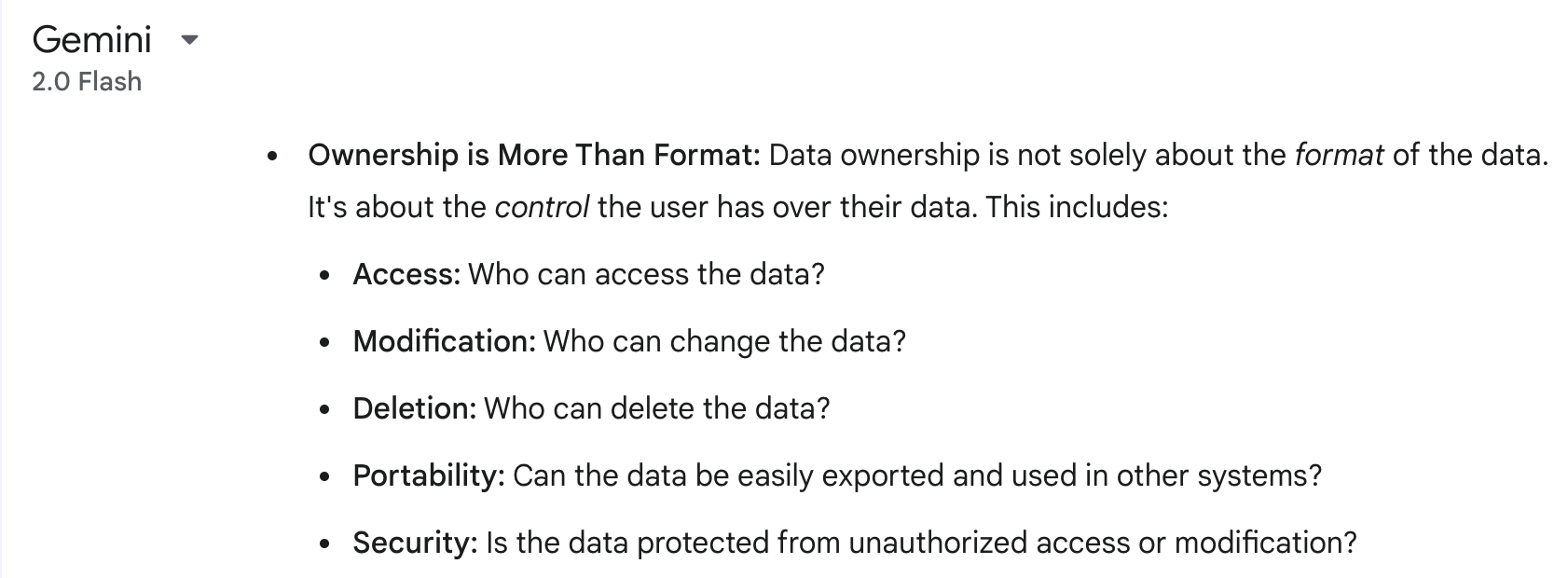 AI response about text files vs databases